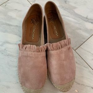 Conchesa pale pink suede espadrilles